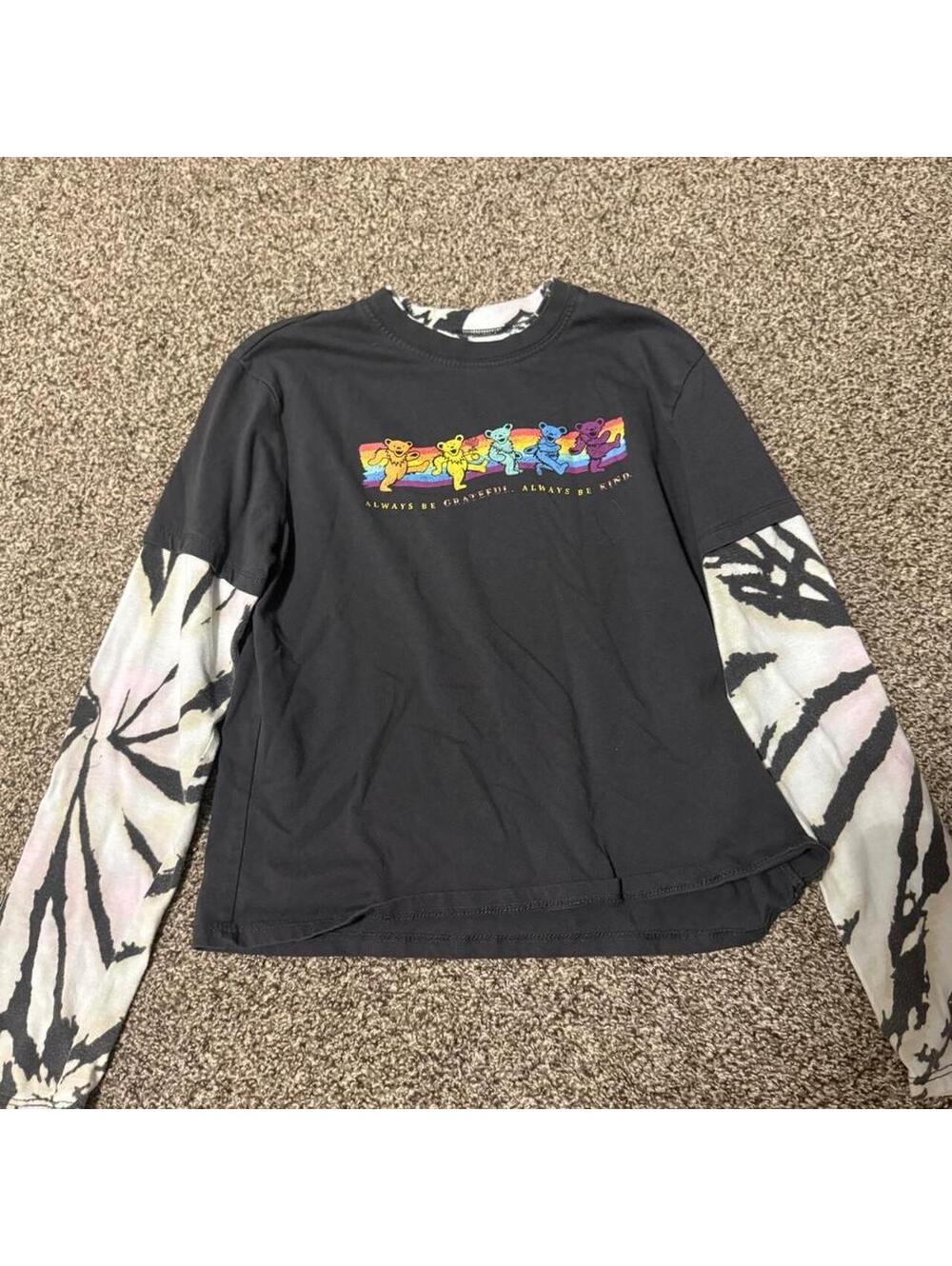 Women's Black and Multi Shirt